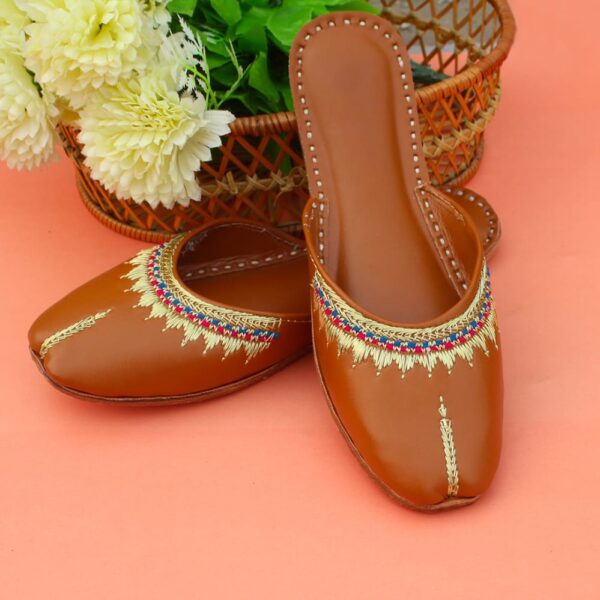 Brown Bindi Backless Slippers