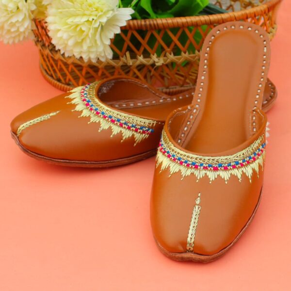 Brown Bindi Backless Slippers - Image 3