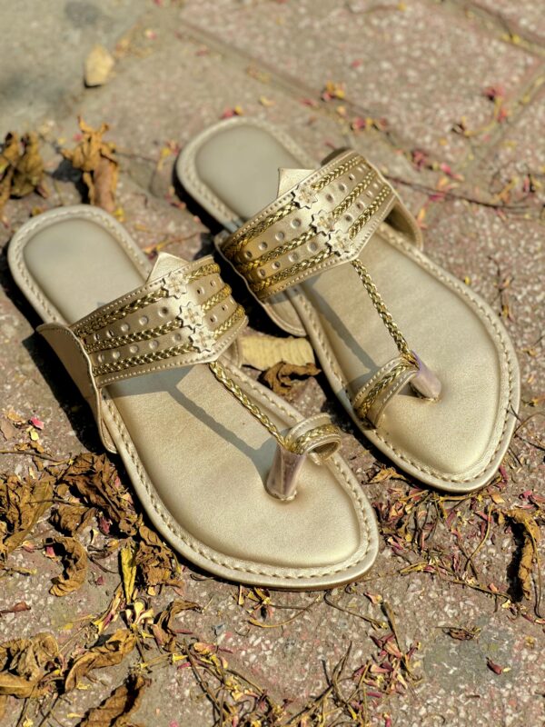 Golden 3 Star Ladies Chappal