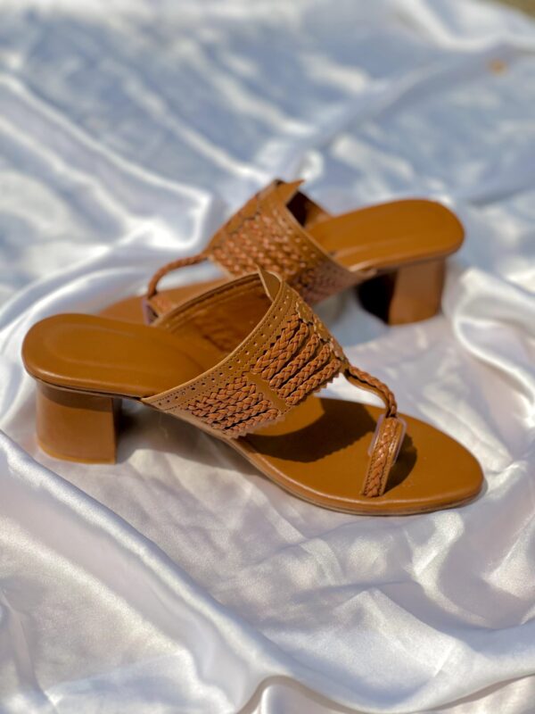 Brown Heel Ladies Chappal - Image 2