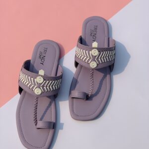 Grey Indian Kolhapuri Chappal