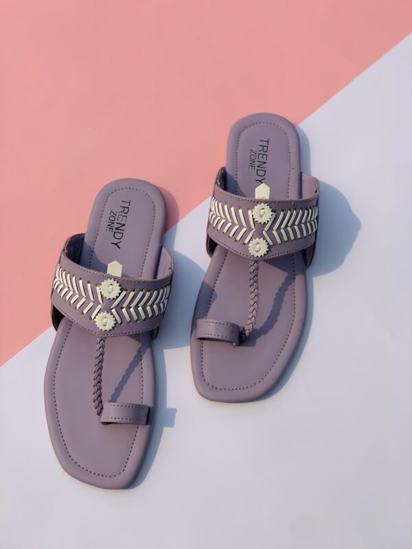 Grey Indian Kolhapuri Chappal