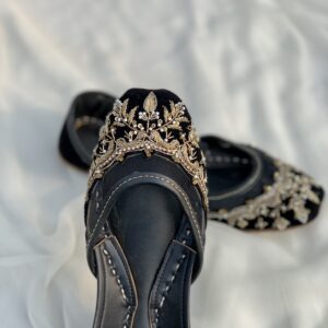 Black Net Work Ladies Khussa